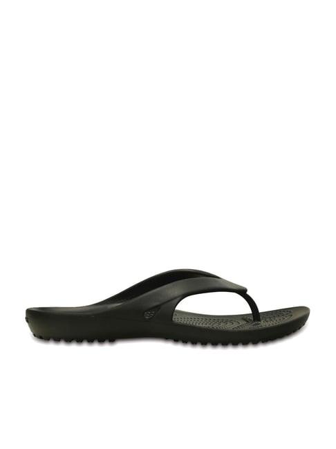 crocs women's kadee black flip flops