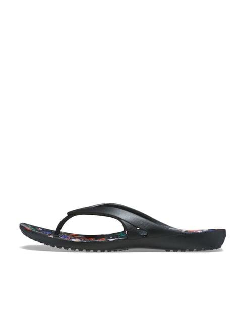 crocs women's kadee black flip flops