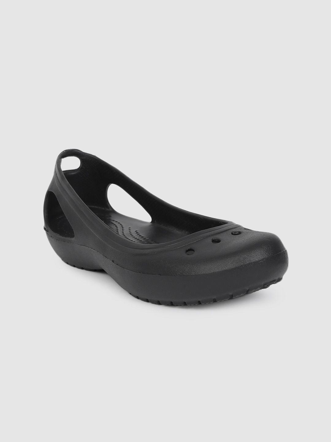 crocs women black solid ballerinas