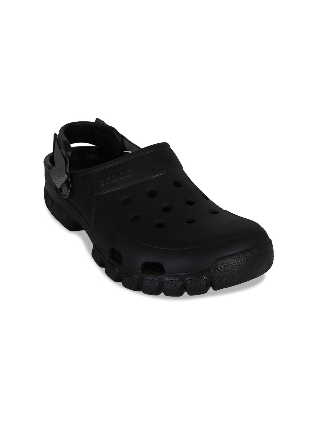 crocs women black solid clogs