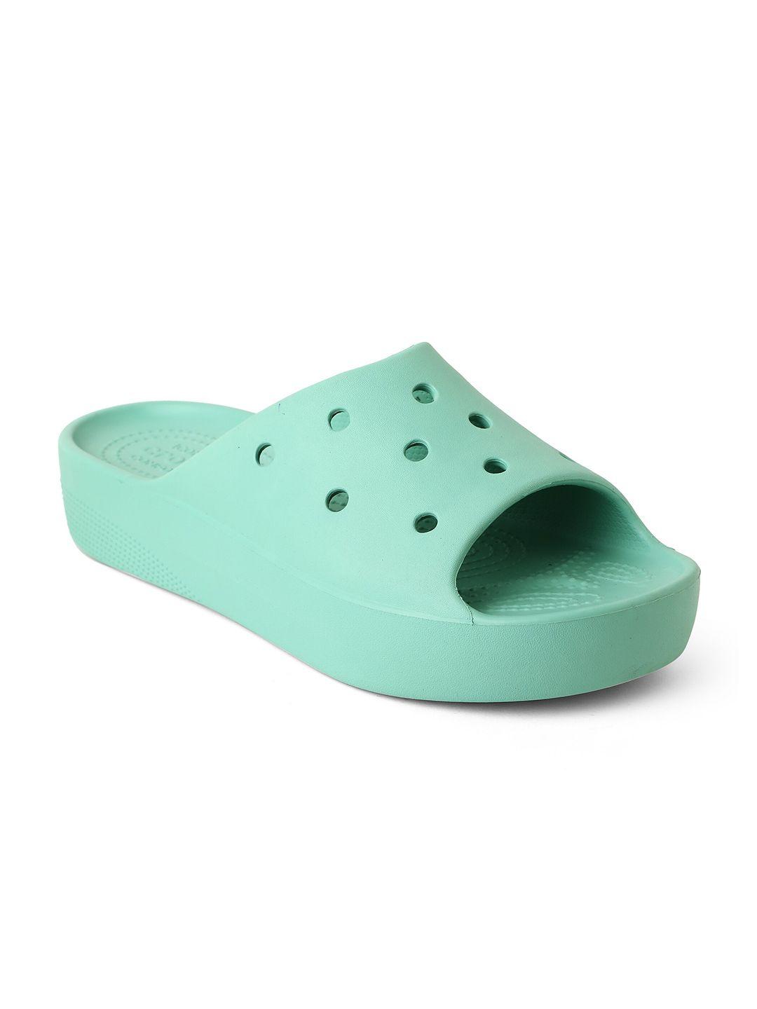 crocs women self design croslite sliders