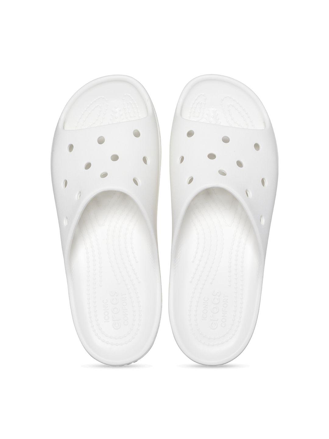 crocs women self design sliders