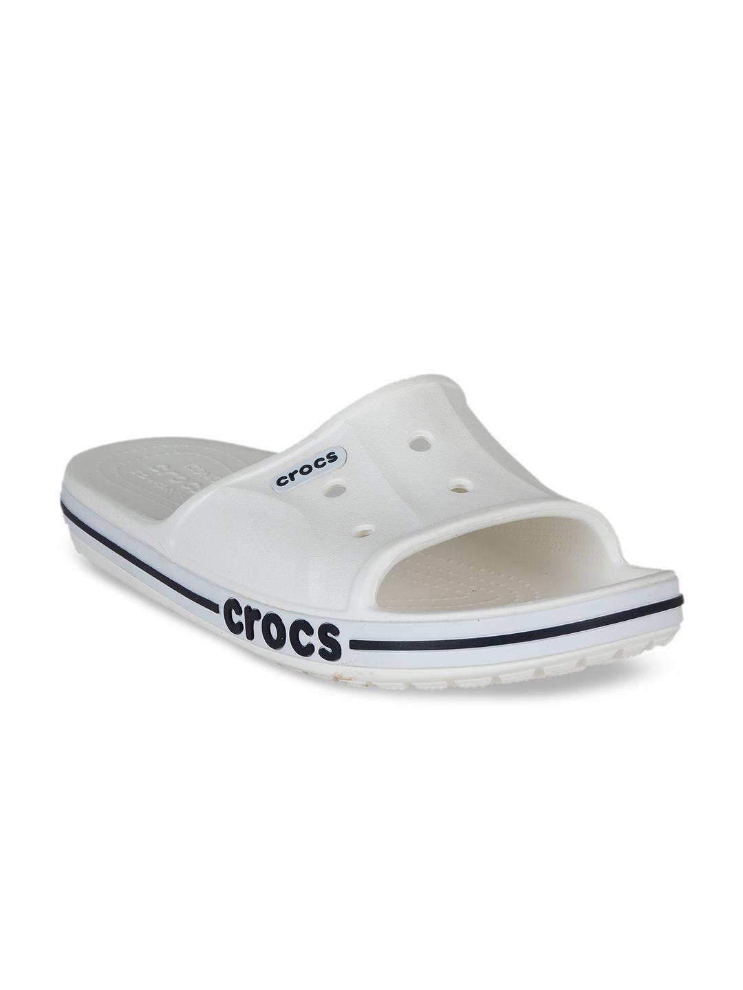 crocs women white solid sliders