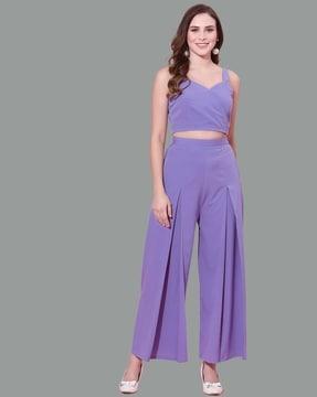 crop top with trousers set