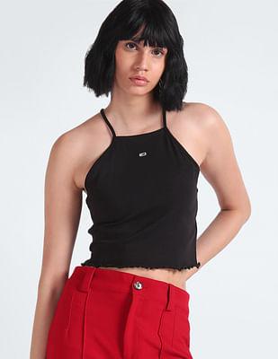 cropped babylock ribbed top