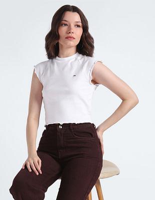 cropped babylock ribbed t-shirt