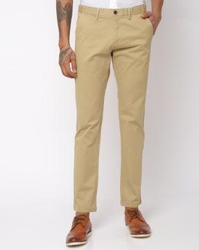 cropped chino pants with slip pockets