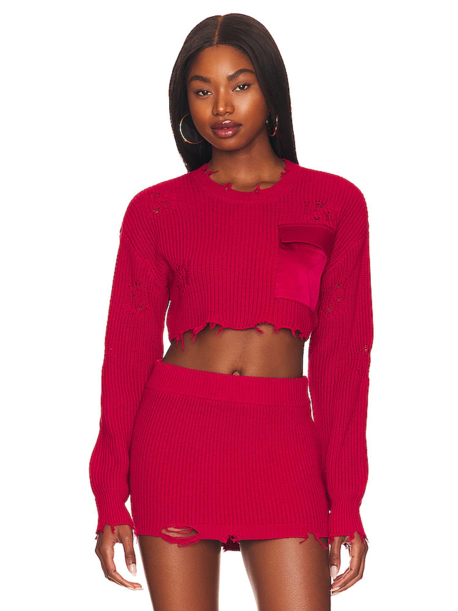 cropped devin sweater