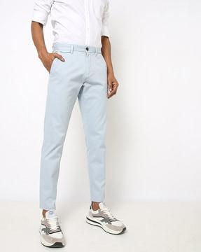 cropped fit mid-rise chinos