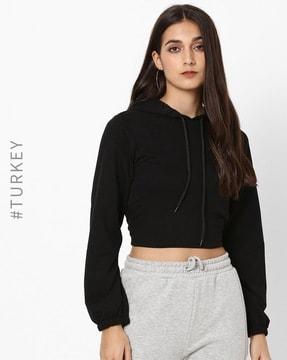 cropped hoodie with back cutout