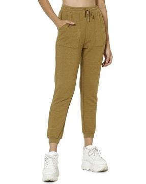 cropped joggers with slant pockets