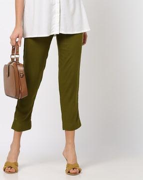 cropped pants with slip pocket