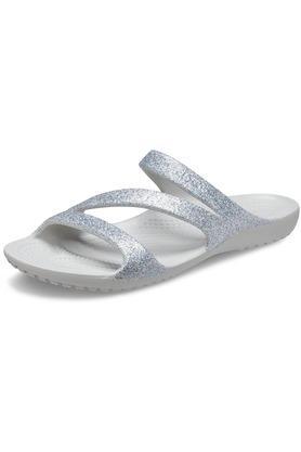 croslite slipon women's casual wear sandals - silver