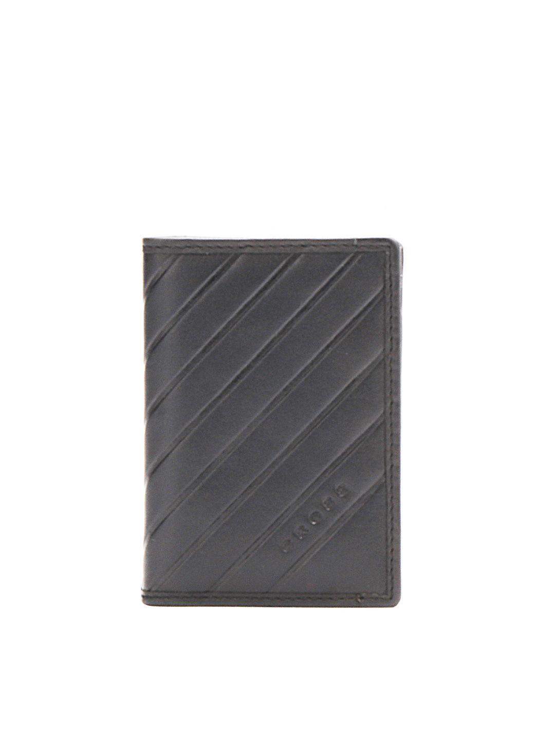 cross men black textured leather two fold wallet