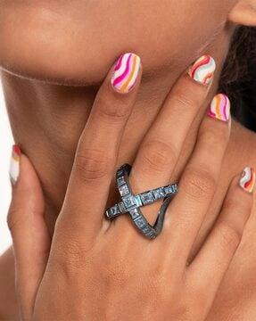 cross cocktail ring