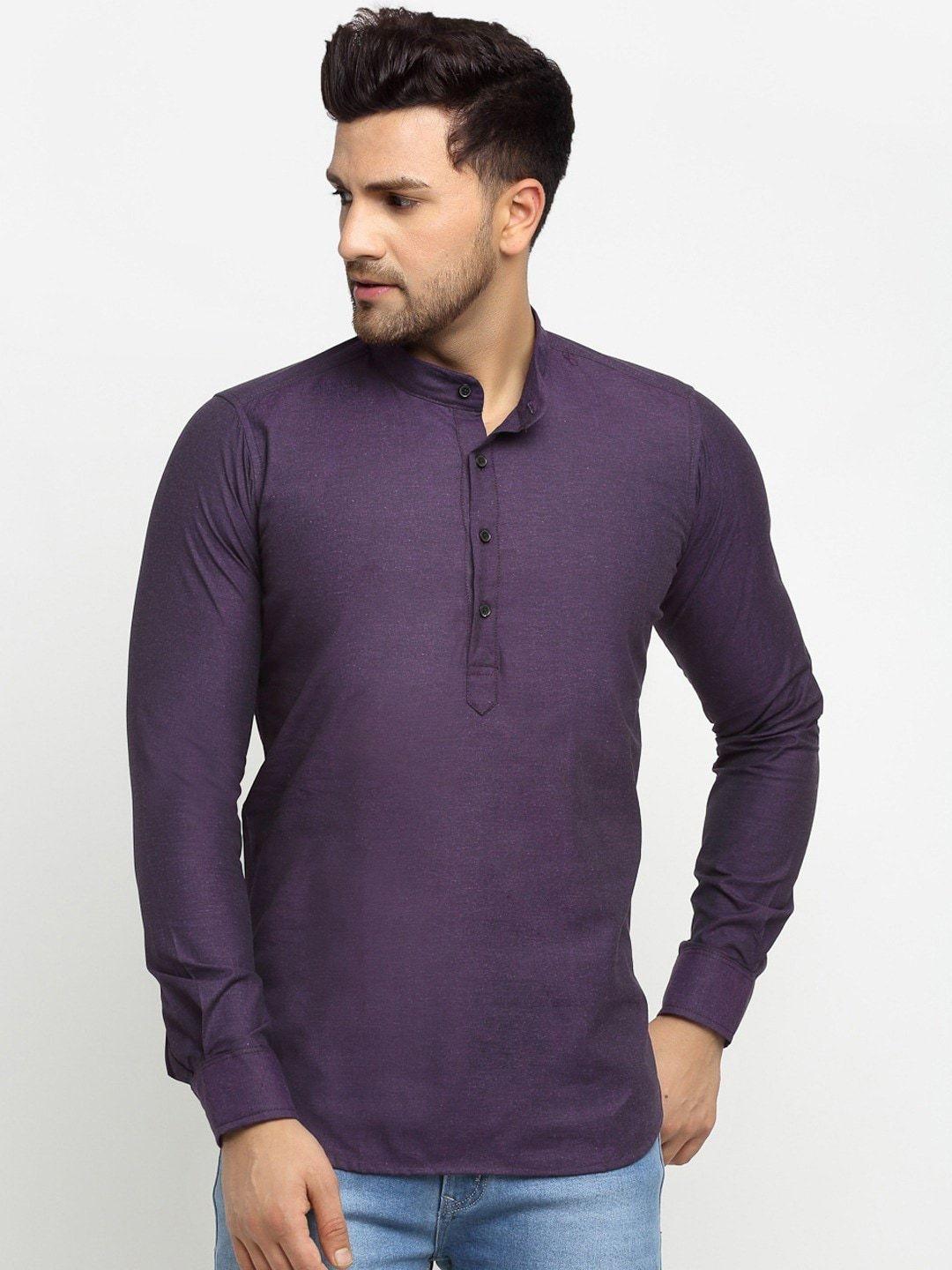 cross court mandarin collar cotton kurta