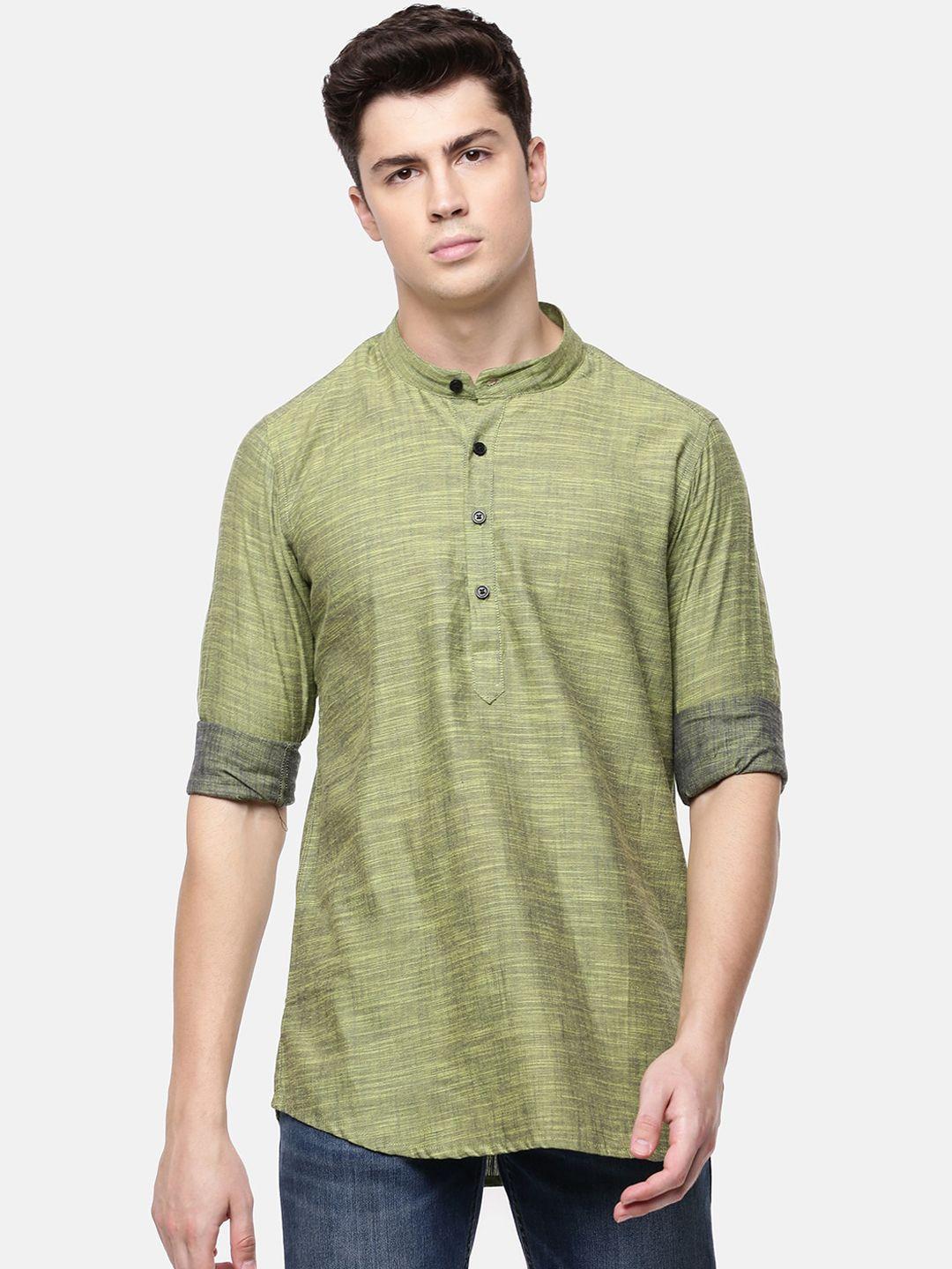 cross court men green kurta