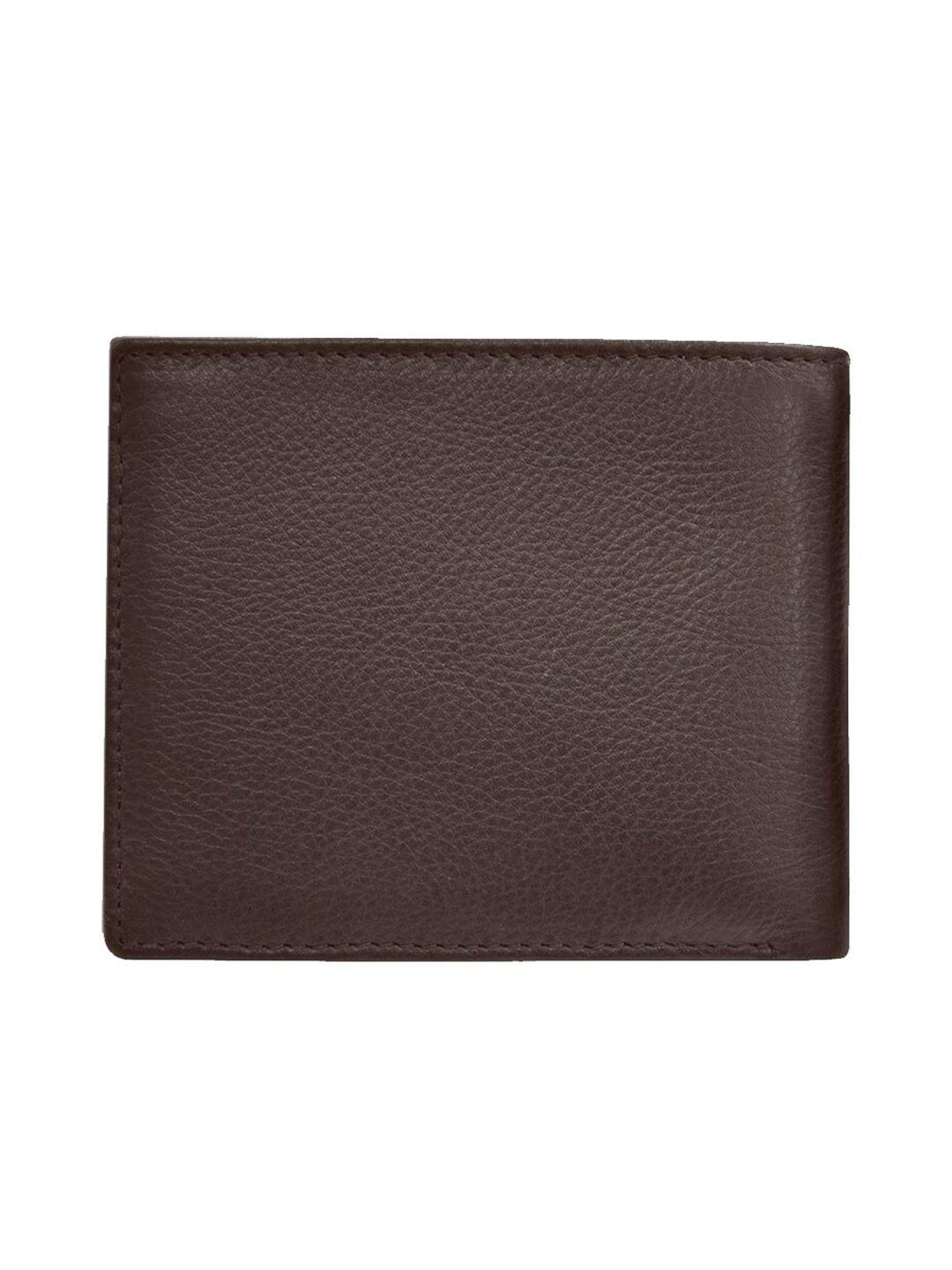 cross men brown solid two fold leather wallet