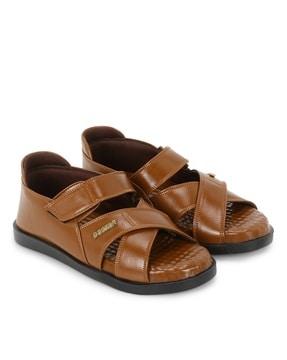 cross strap sandals with rexene upper