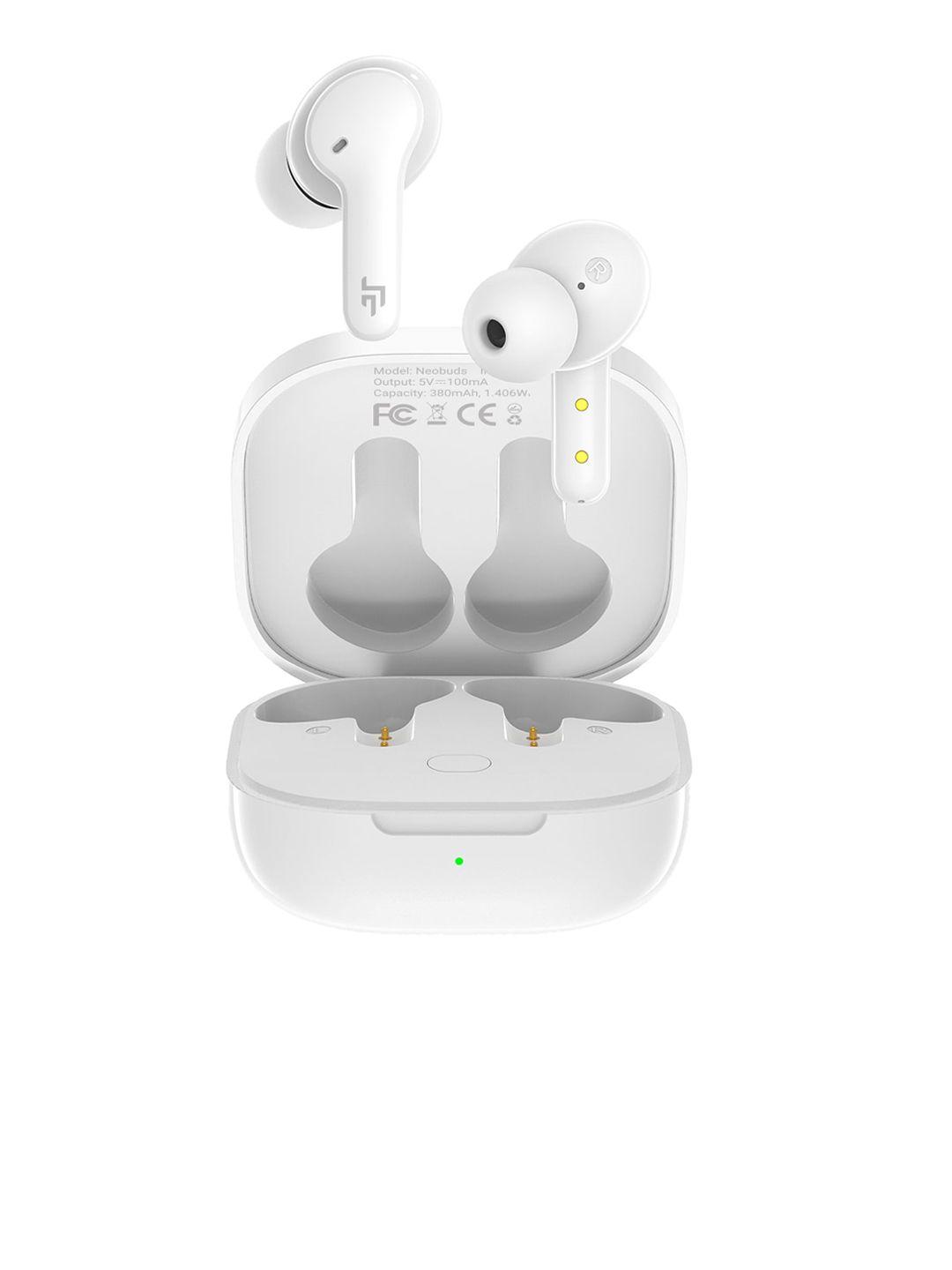 crossbeats white neobuds in ear tws + 4 enc noise cancelling mics + 40 hrs battery