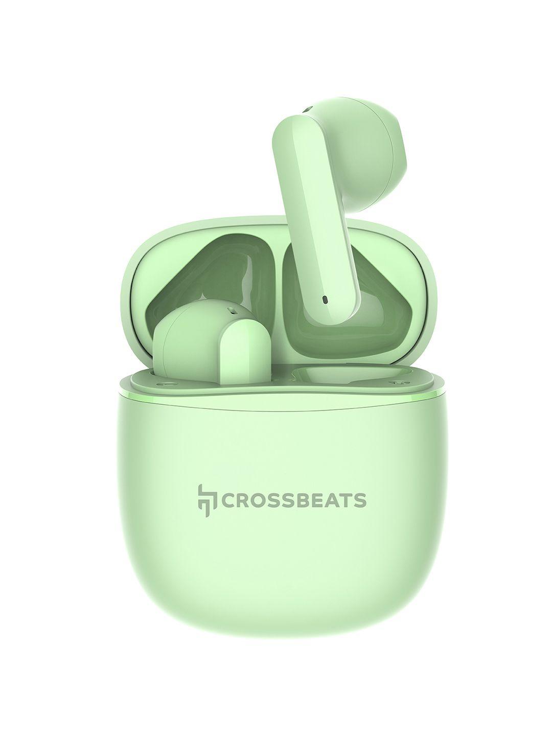 crossbeats green airpop in ear tws + passive noise cancelling + 30 hrs playtime