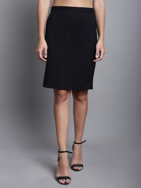 crozo by cantabil black mini skirt