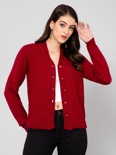 crozo by cantabil maroon wool sweater