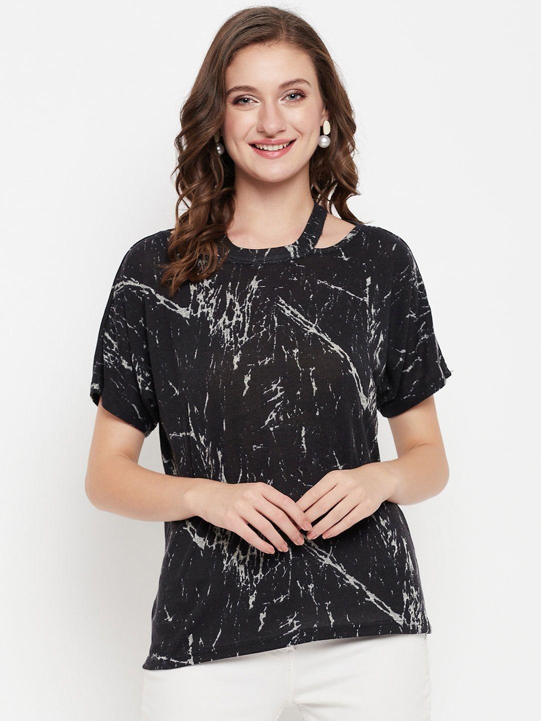 crozo by cantabil abstract printed regular top