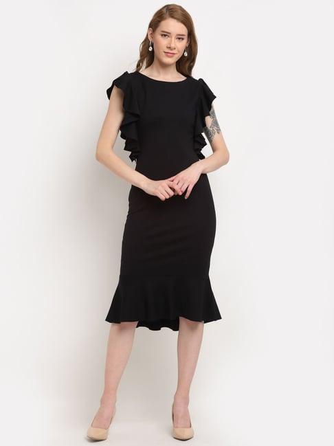 crozo by cantabil black a-line dress