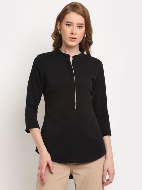 crozo by cantabil black band neck top