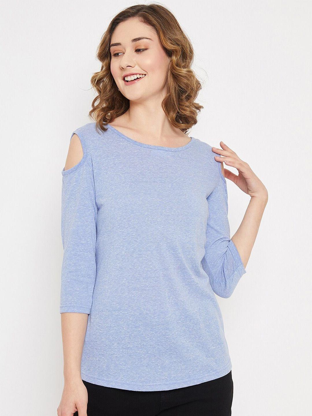 crozo by cantabil regular cold-shoulder sleeves top