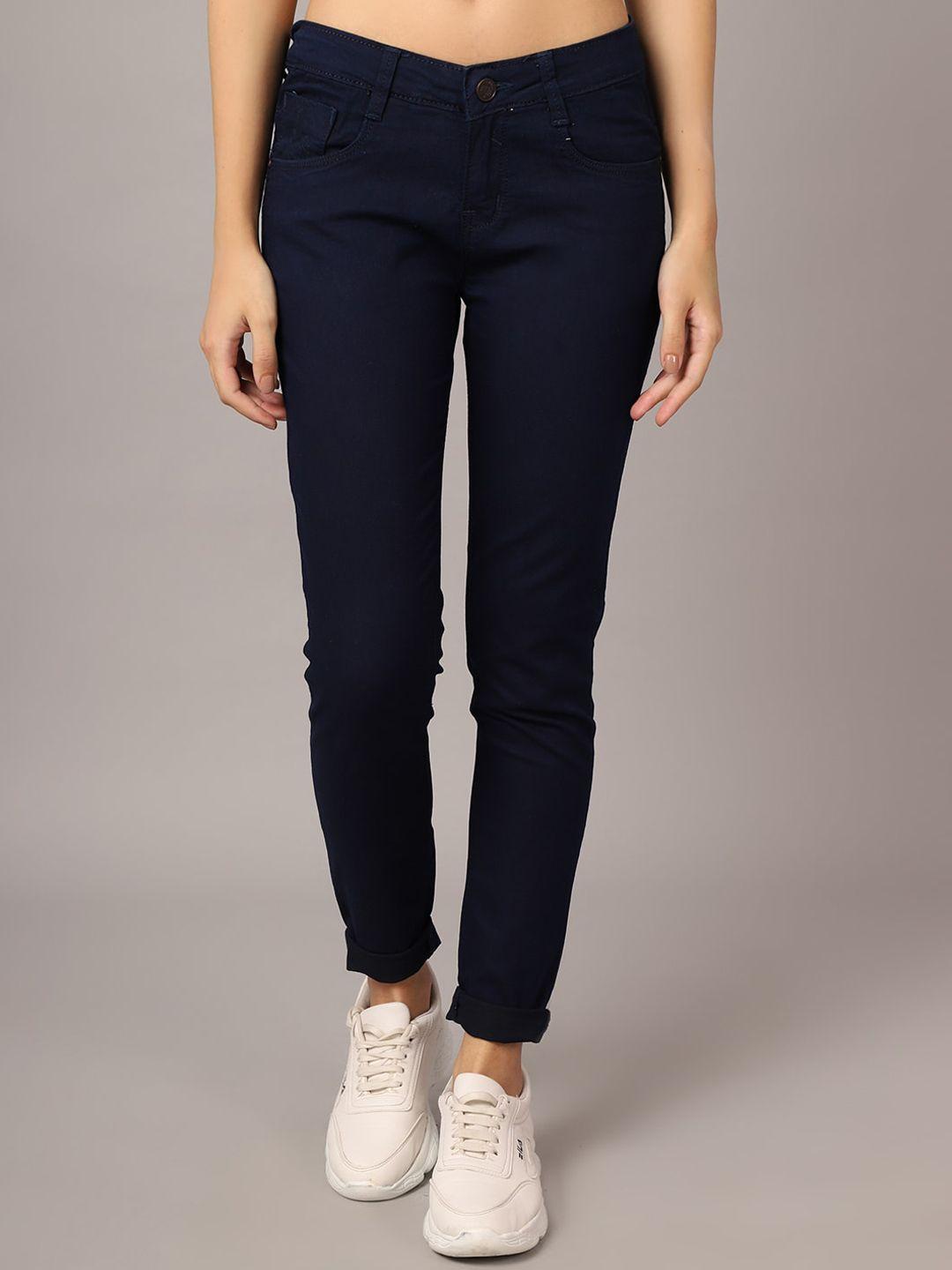 crozo by cantabil women blue mid rise jeans