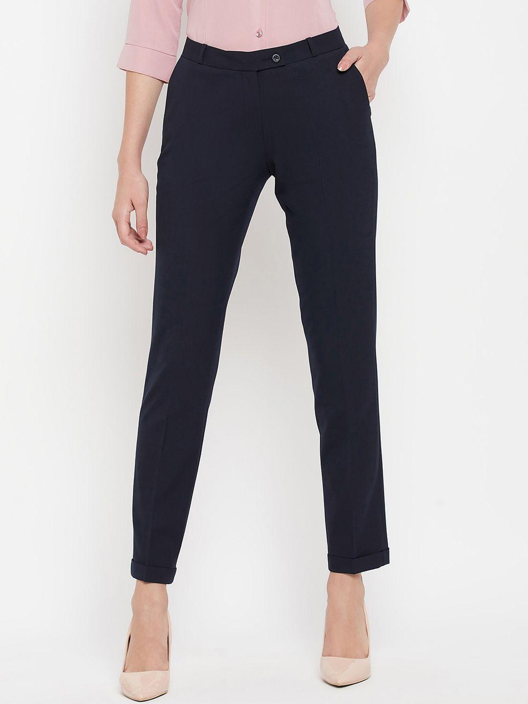 crozo by cantabil women mid-rise formal trousers