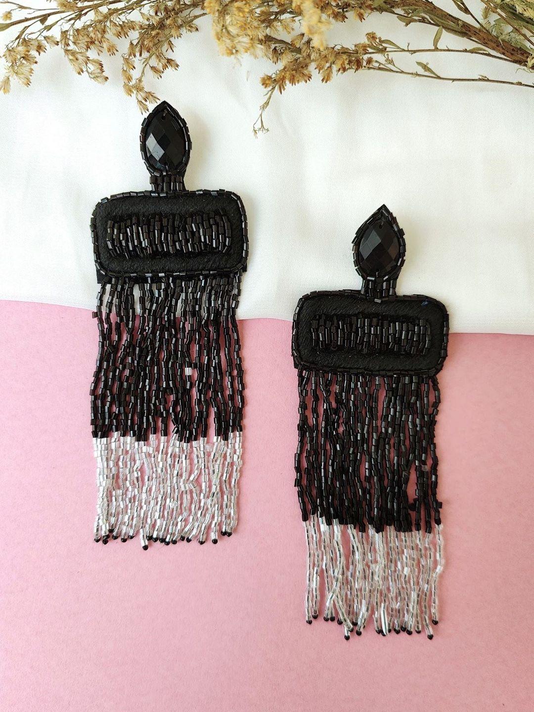 crunchy fashion beaded contemporary drop earrings