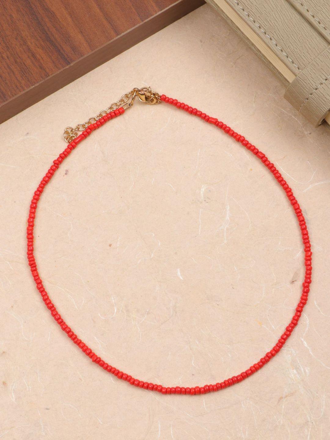 crunchy fashion gold-plated artificial beads necklace