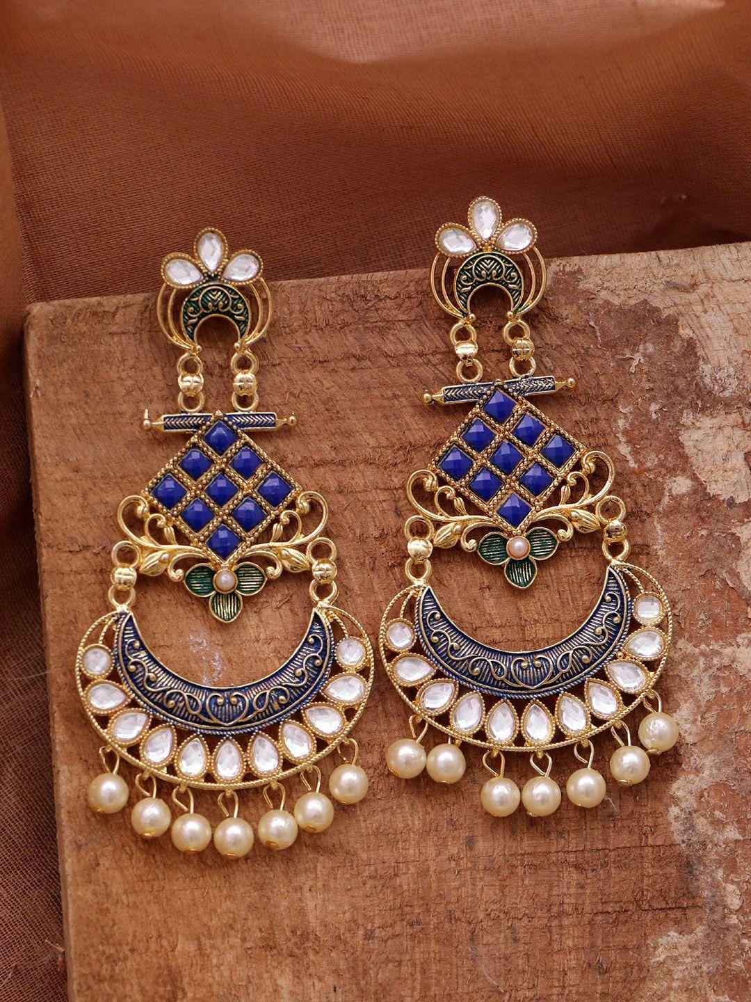 crunchy fashion gold-plated classic drop earrings