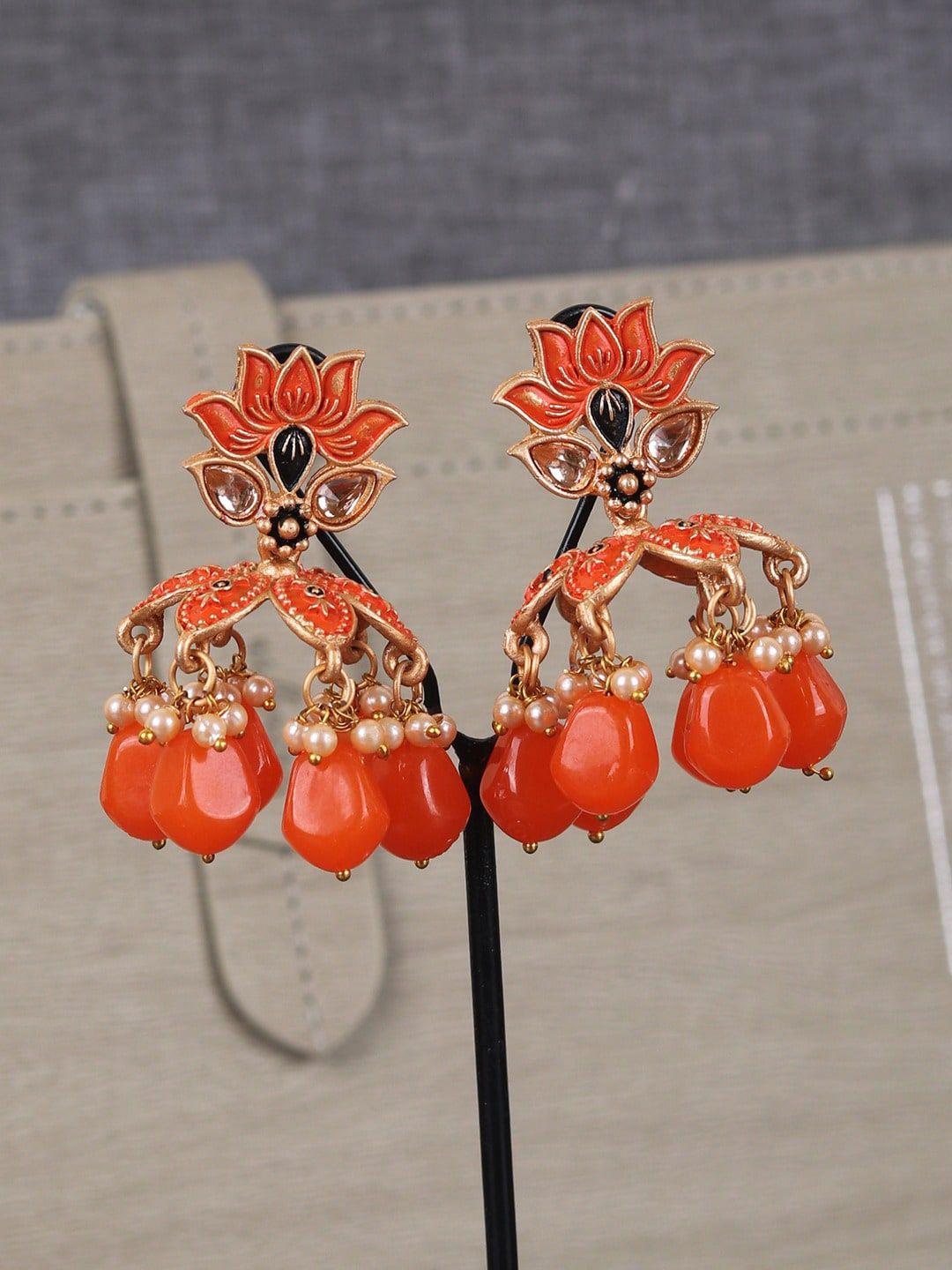 crunchy fashion gold plated classic drop earrings