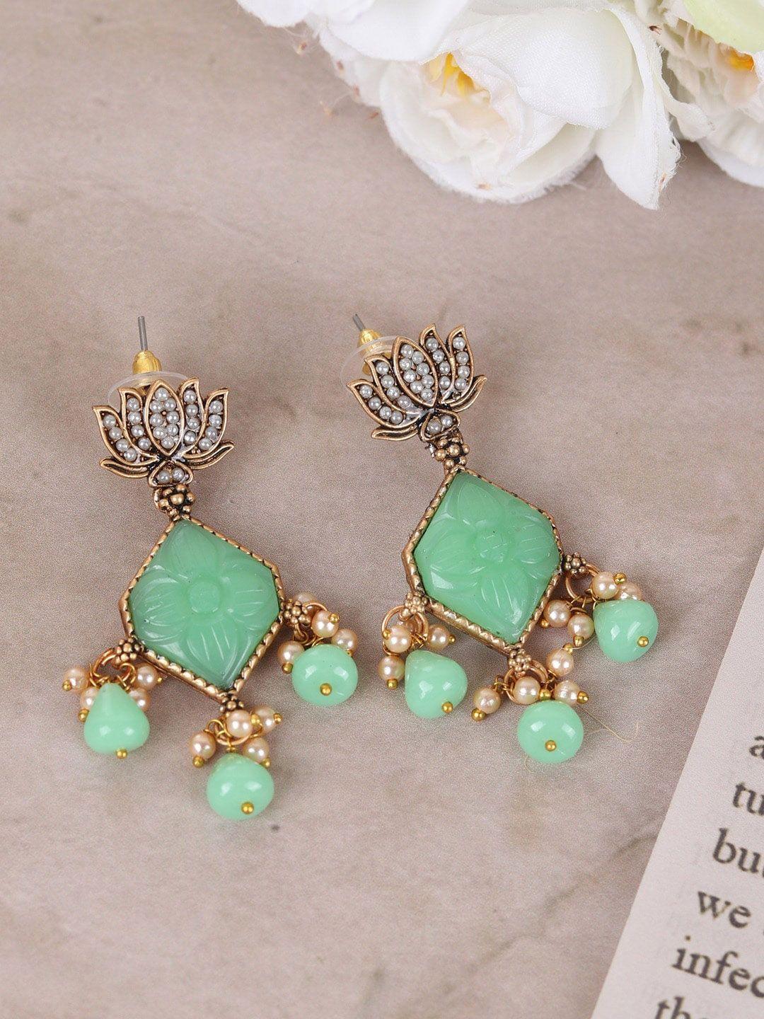 crunchy fashion gold plated classic jhumkas earrings