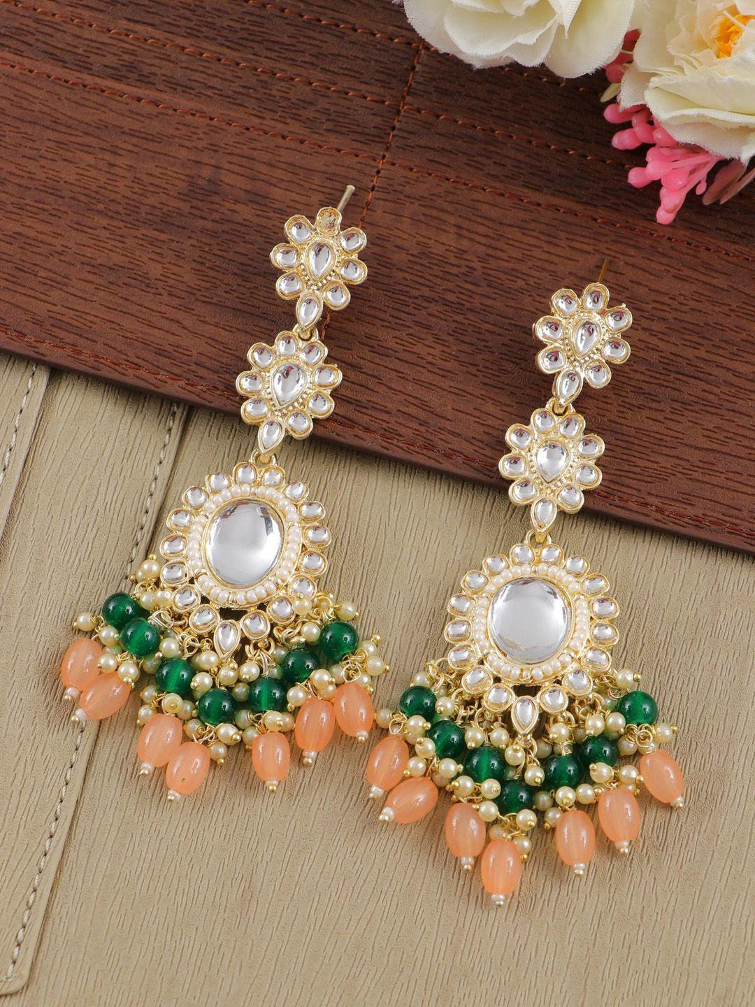 crunchy fashion gold-plated contemporary drop earrings