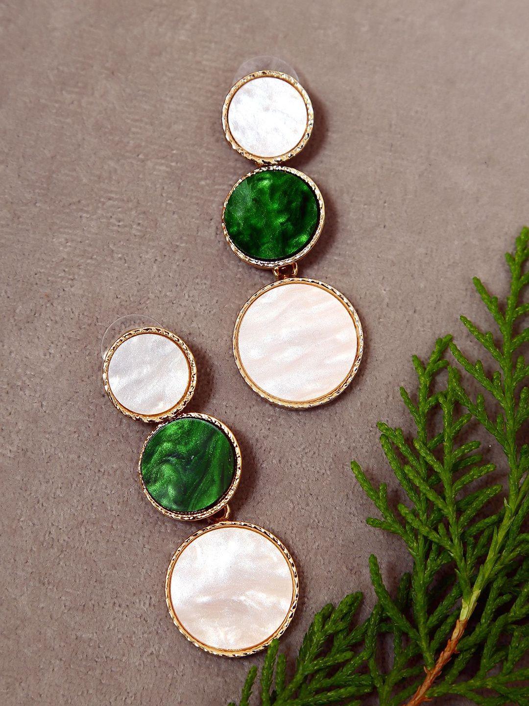 crunchy fashion green contemporary drop earrings