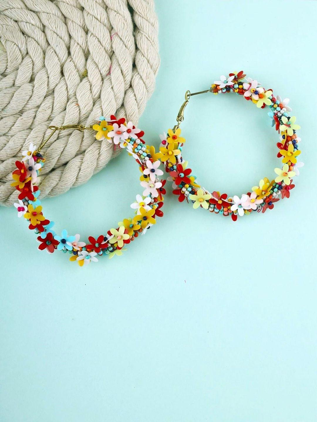 crunchy fashion multicoloured contemporary hoop earrings