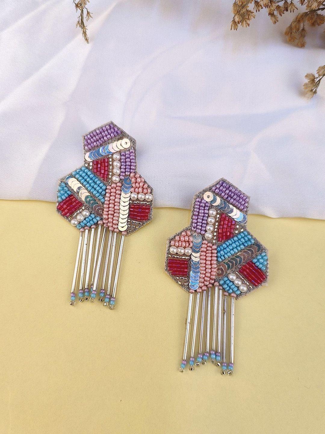 crunchy fashion multicoloured contemporary studs earrings