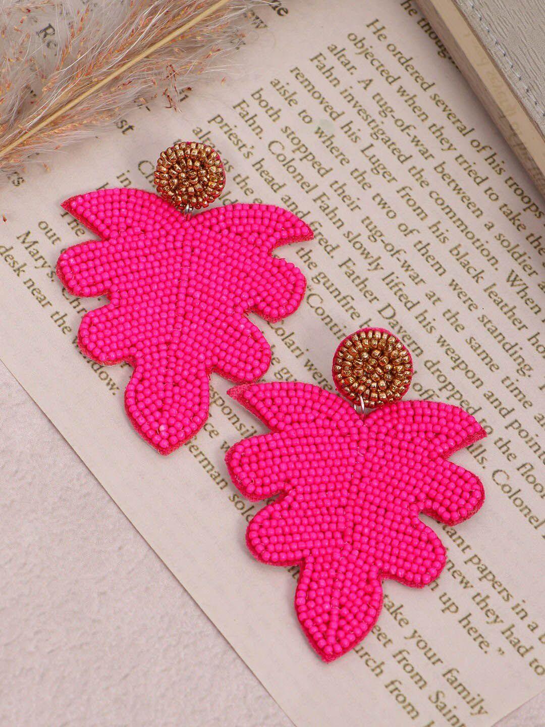 crunchy fashion pink contemporary drop earrings