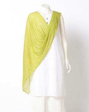 crushed dupatta with beaded hems