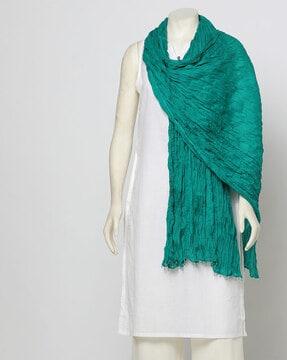 crushed dupatta with beaded tassels