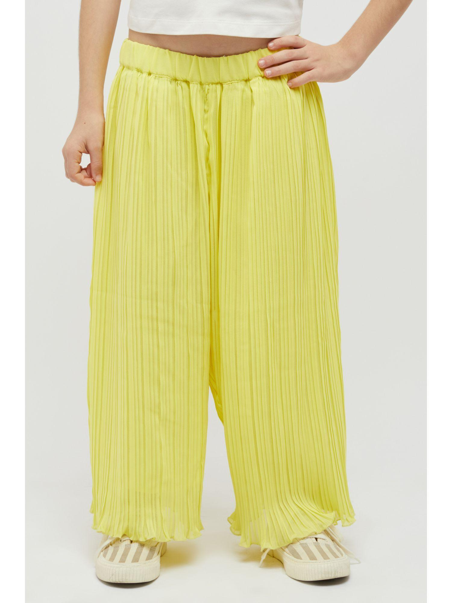 crushed yellow culottes