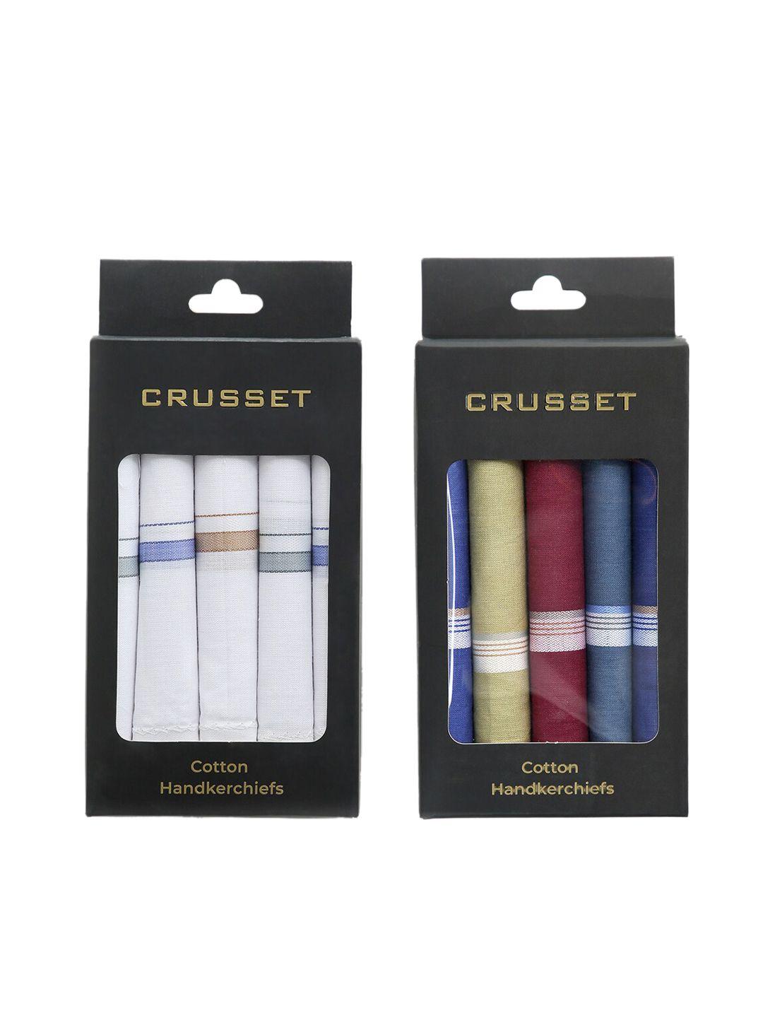 crusset men assorted pack of 10 handkerchiefs
