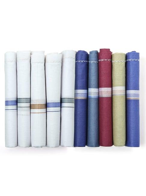 crusset multicolor cotton handkerchief - pack of 10