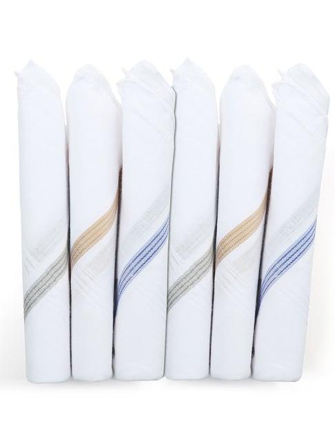 crusset white cotton handkerchief - pack of 6