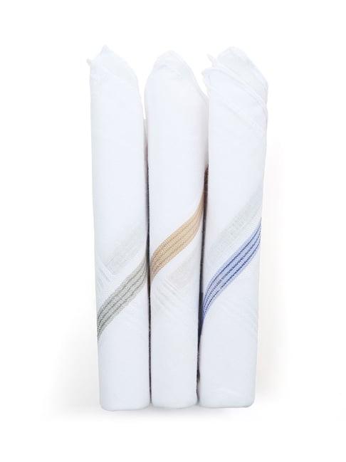 crusset white cotton handkerchiefs - pack of 3